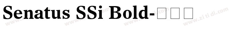 Senatus SSi Bold字体转换